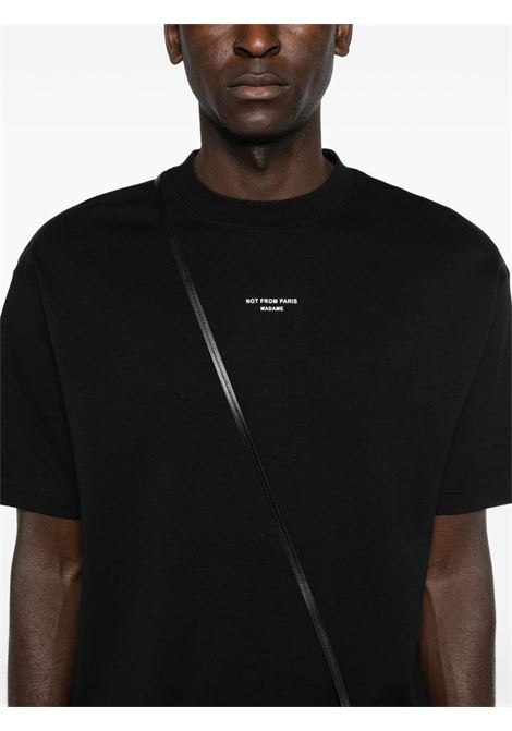 T-shirt le t-shirt slogan in nero Drole de monsieur - uomo DROLE DE MONSIEUR | PERMTS202CO002BL
